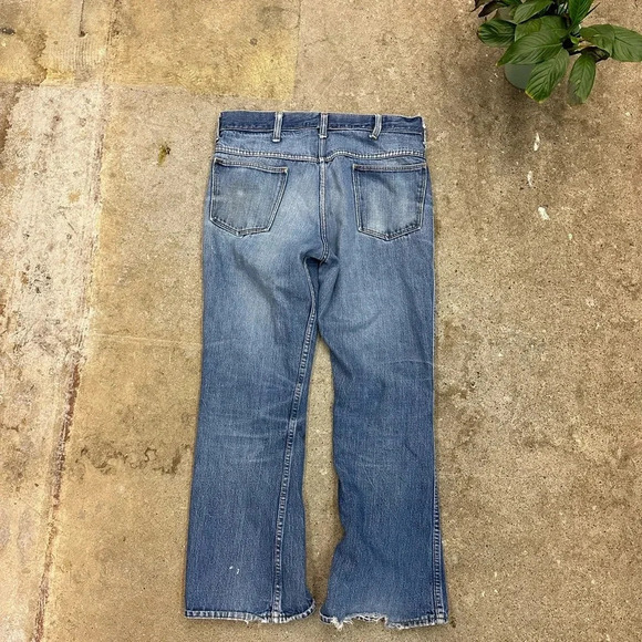 Vintage 1970s Blue Midwash Jeans Size 34 - Picture 2 of 7